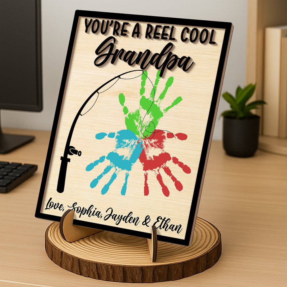 You're the Reel Cool Dad 2-Layered Wooden Plaque With Stand TH10 892987