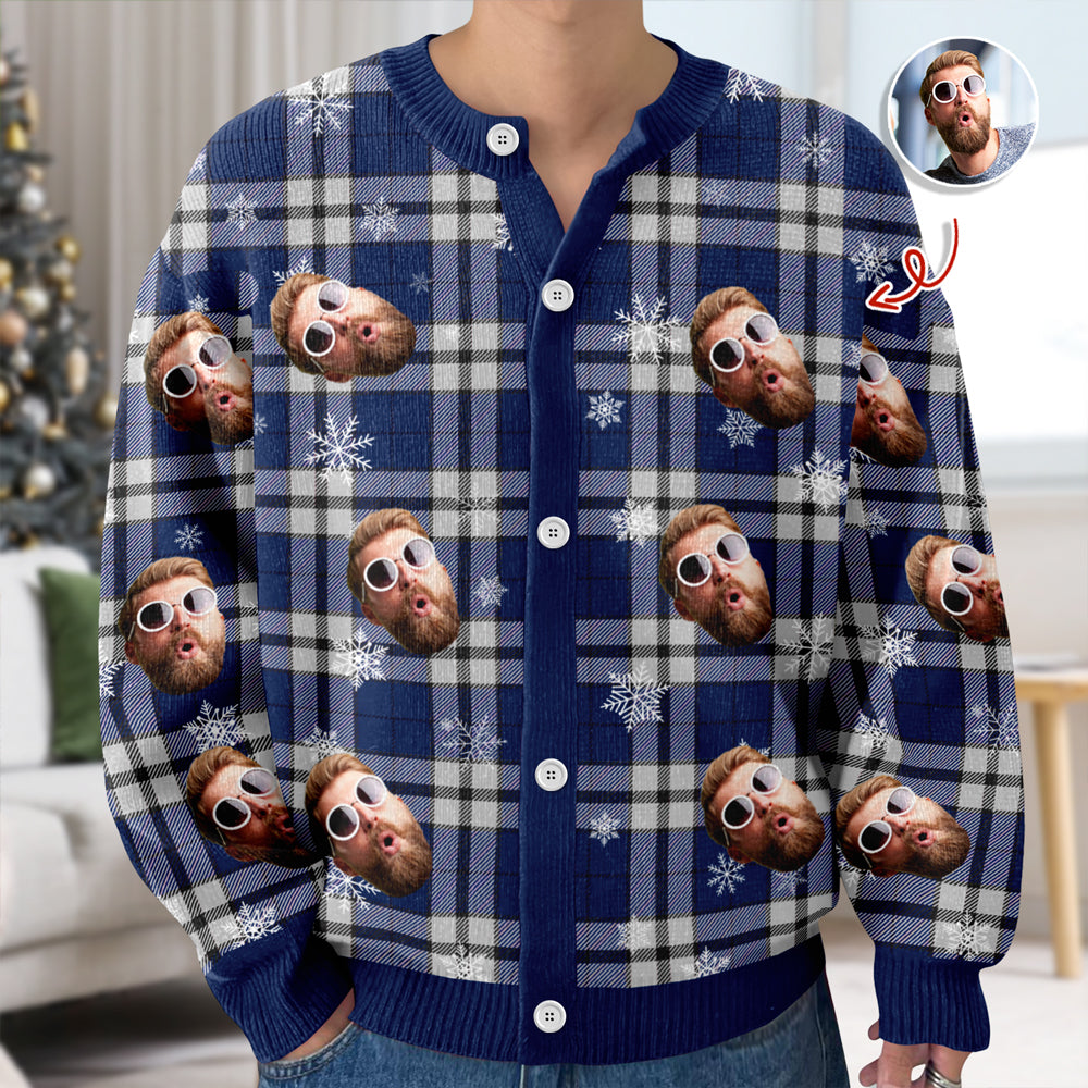 Custom Photo Christmas Ugly Cardigan Gift For Family CH07 899836