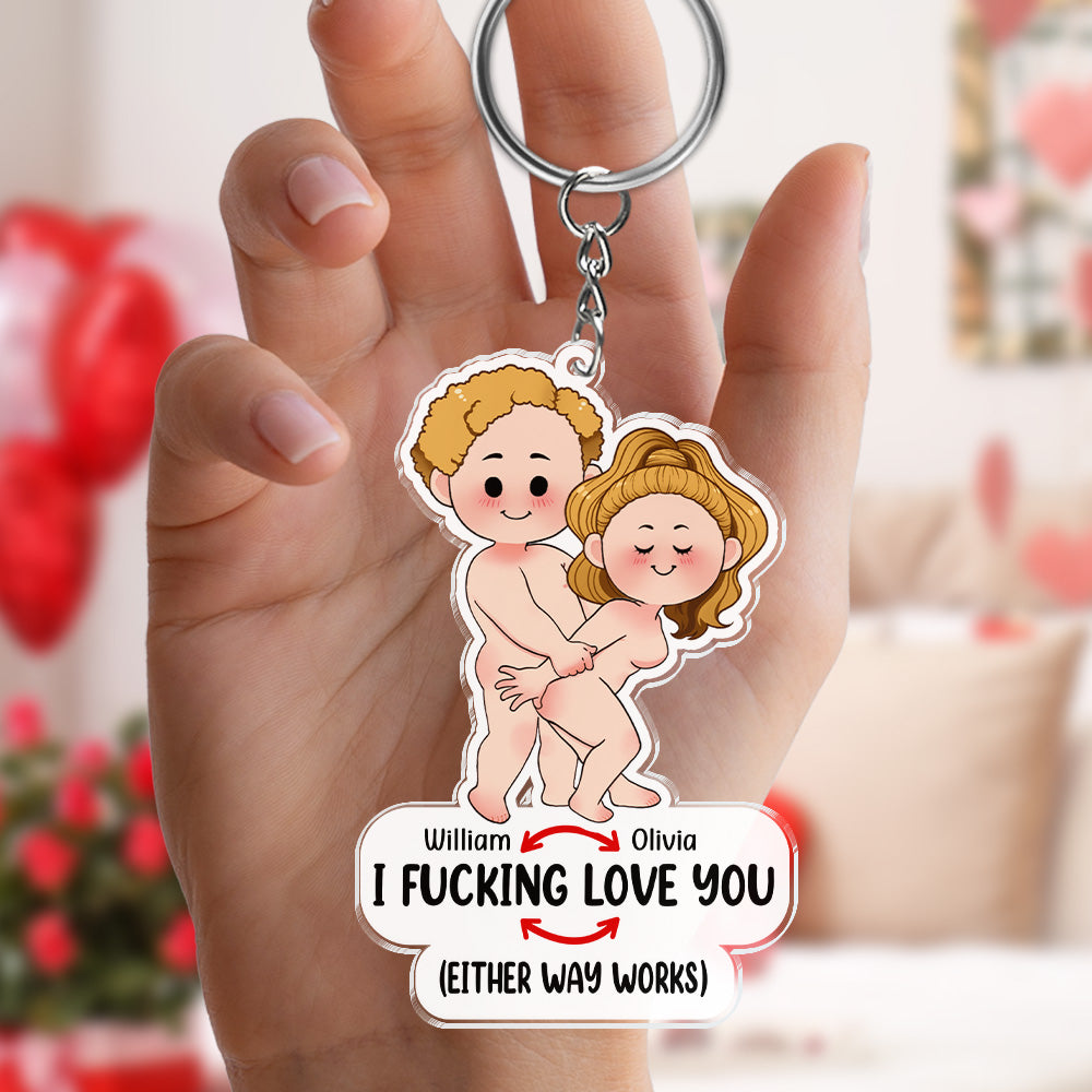 Personalized I F*cking Love You Funny Keychain Valentine Gifts HA75 920014