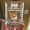 Custom Funny Face Dog Cat - Dad, You’re My Favorite Human Rock Glass HA75 892418