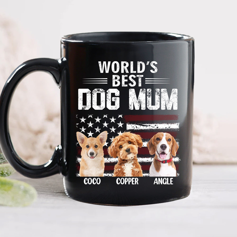 Custom Photo World's Best Dog Dad - Personalized Black Mug Gift For Dog Lovers CH07 895938