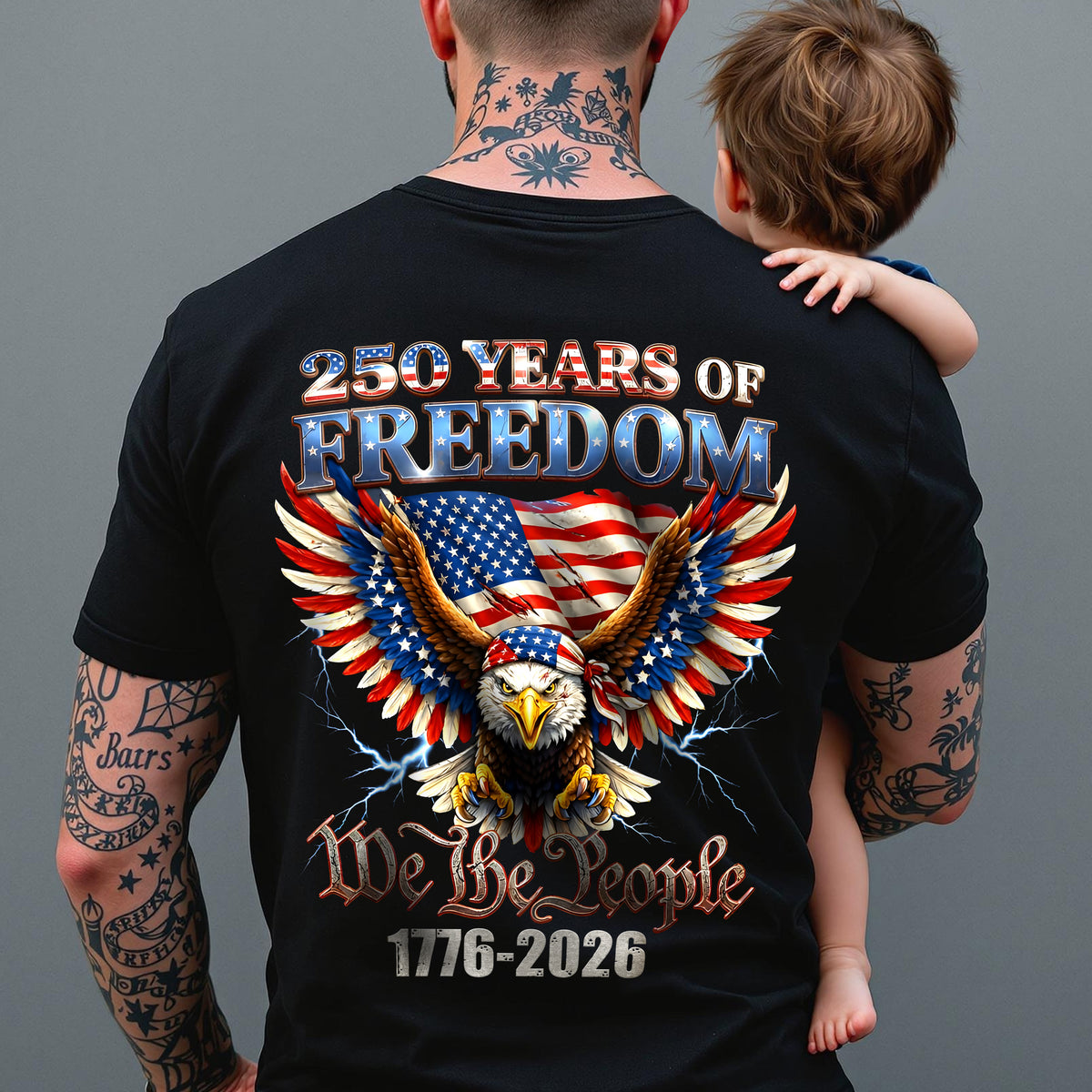 250 Years Of Freedom We The People 1776-2026 Eagle Patriotic Back Shirt HA75 920194