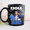 Custom Photo Congrats Class Of 2026 Magazine Graduation Gift Black Mug LM32 899367