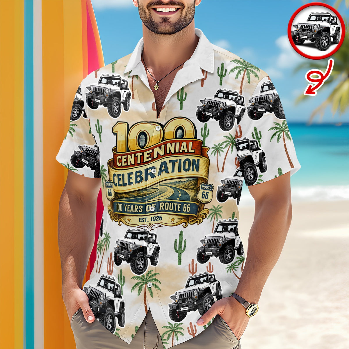 Custom Car Photo 100 Centenial Celebration 100 Years Of Route 66 Hawaii Shirt CH07 910828
