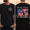 Patriot We The People T-Shirt | 250 Years of America 1776 2026 Back & Front Dark Shirt CH07 910536