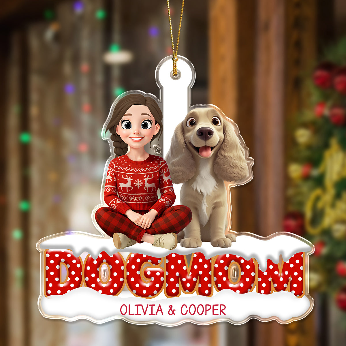 Personalized Dog Dad Dog Mom Acrylic Ornament TH10 896443