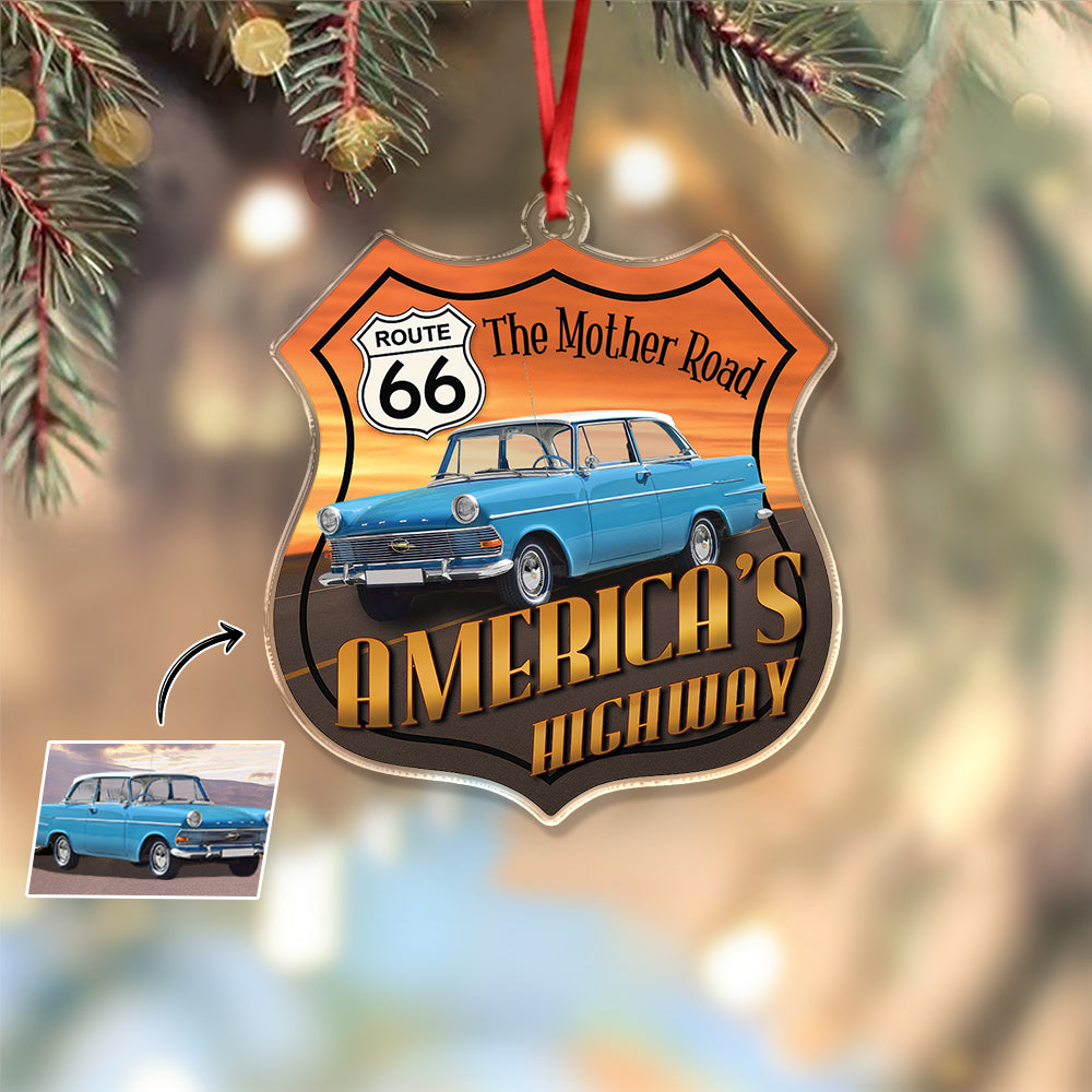 Custom Photo Route 66 America's Highway Acrylic Ornament TH10 894873