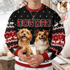 Custom Photo - Dog Mom Dog Dad Christmas Pattern Ugly Sweater Christmas Gift HA75 897568