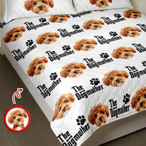 Custom Puppy Photo The Dog Father with Pawprints - Quilt Bedding Set LM32 897275