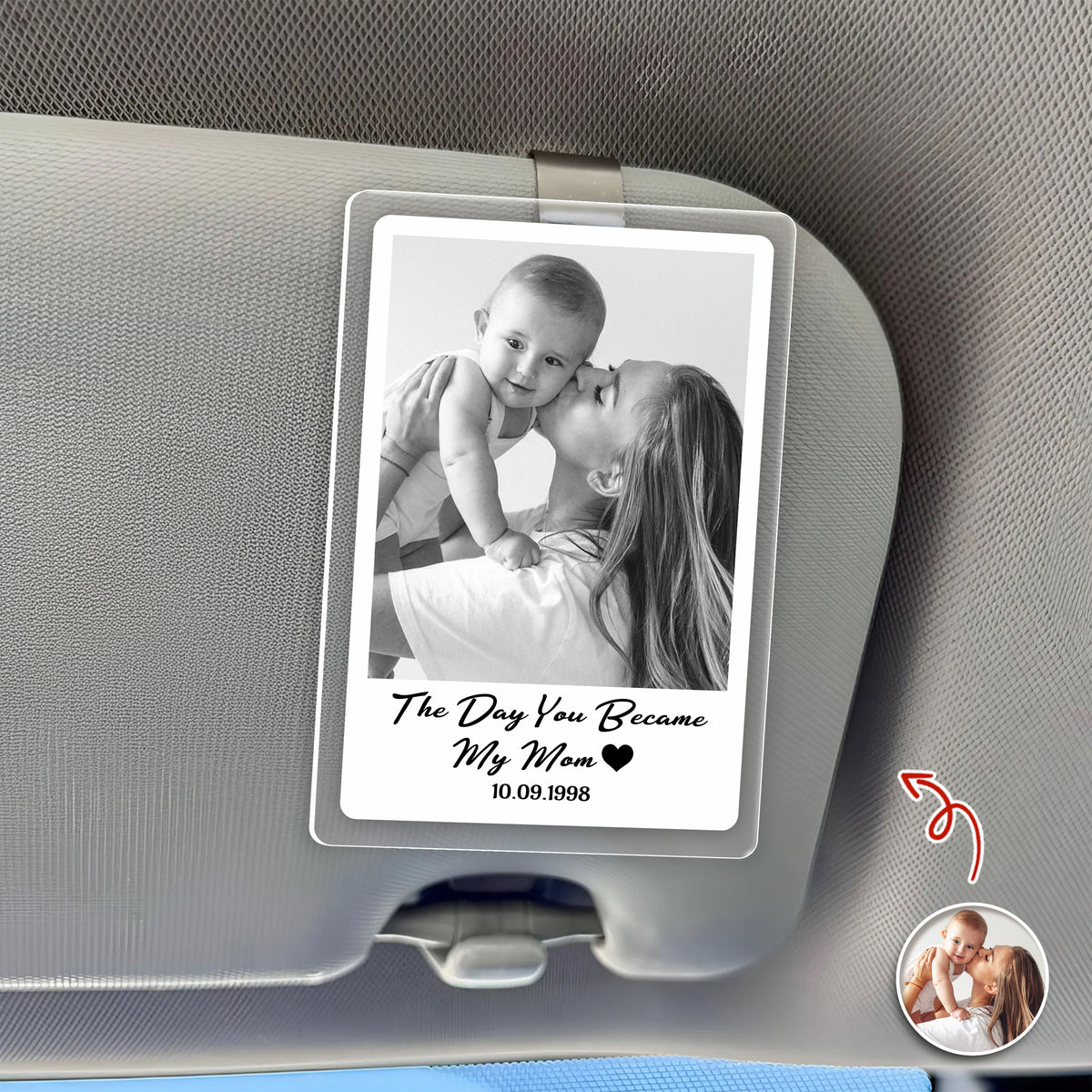 Personalized Photo Drive Safe Mom Acrylic Car Visor Mother's Day Gift TH10 898923