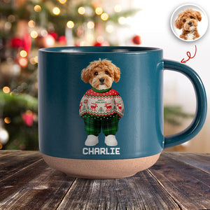Custom Photo Dog Cat Xmas Clothes Christmas Pottery Mug For Dog Cat Lovers CH07 899316
