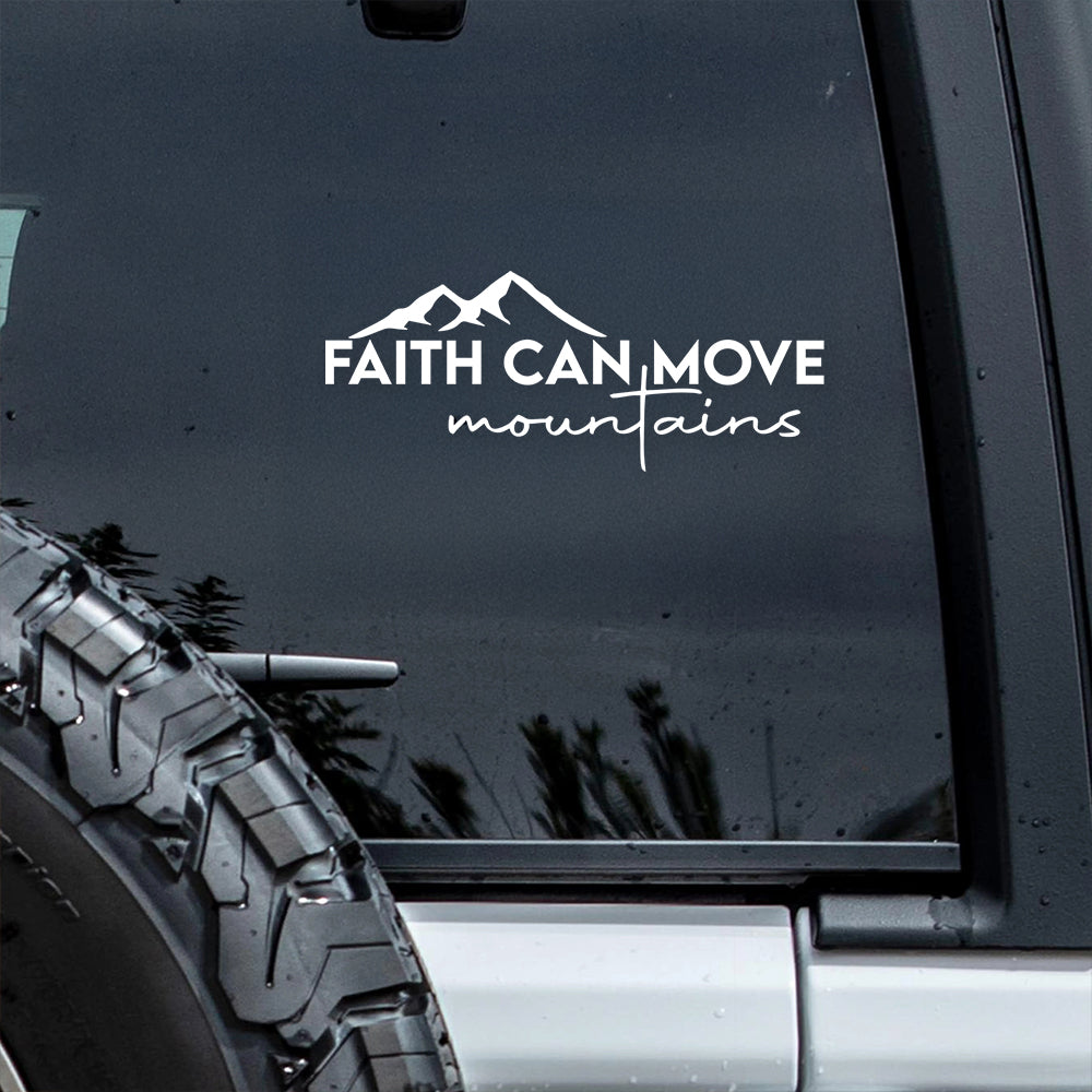 Faith Can Move Mountains God Gift Car Window Decal Sticker LM32 897459