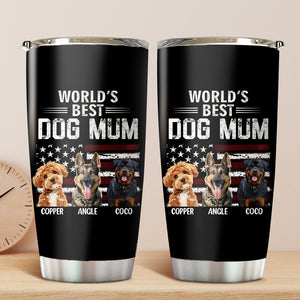 Custom Photo World's Best Dog Dad - Personalized Fat Tumbler Gift For Dog Lovers CH07 895980