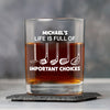 Personalized Name Life Is Full Of Choices Golf Engraved Rock Glass Gift for Golfer HA75 898530