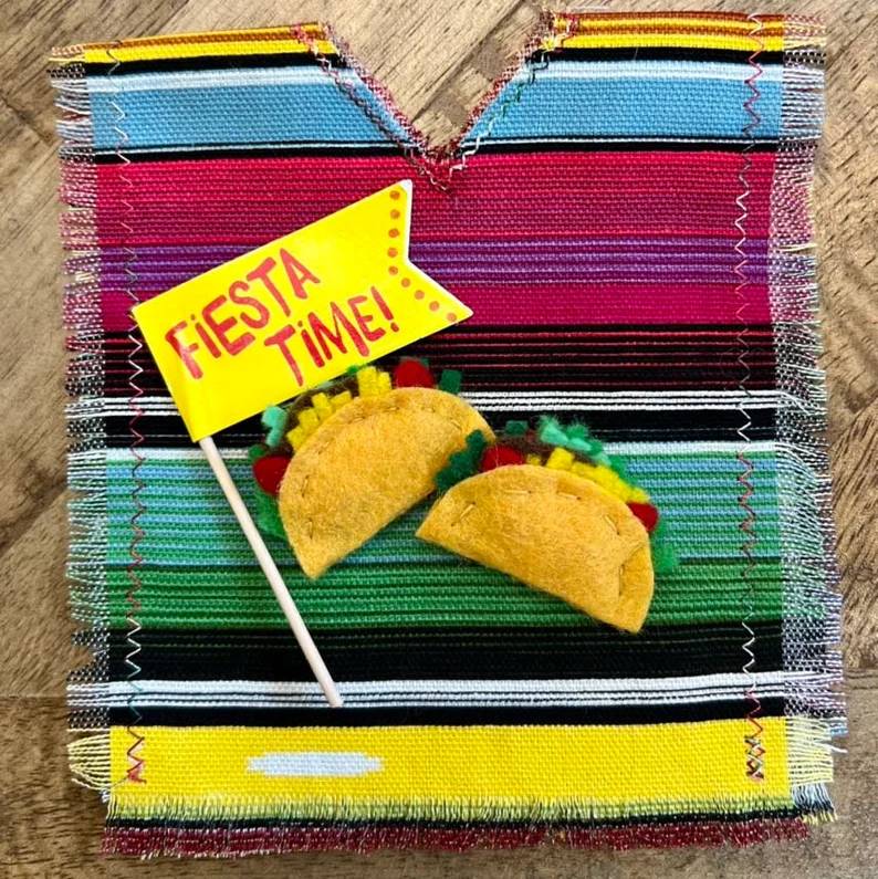 Taco Tuesday & Burrito Christmas Elf Costume, Props for Mexican Fiesta, Christmas Elf Accessory HO82 904060
