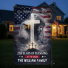 Custom Family Name 250 Years of Blessing Nation Under God American Garden Flag HA75 920130