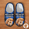 Custom Photo Best Dog Mom, Dog Dad Ever Slippers Gift For Pet Lovers HA75 897002