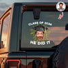 Custom Funny Face Class Of 2026 Graduation Car Window Decal Sticker HA75 920432