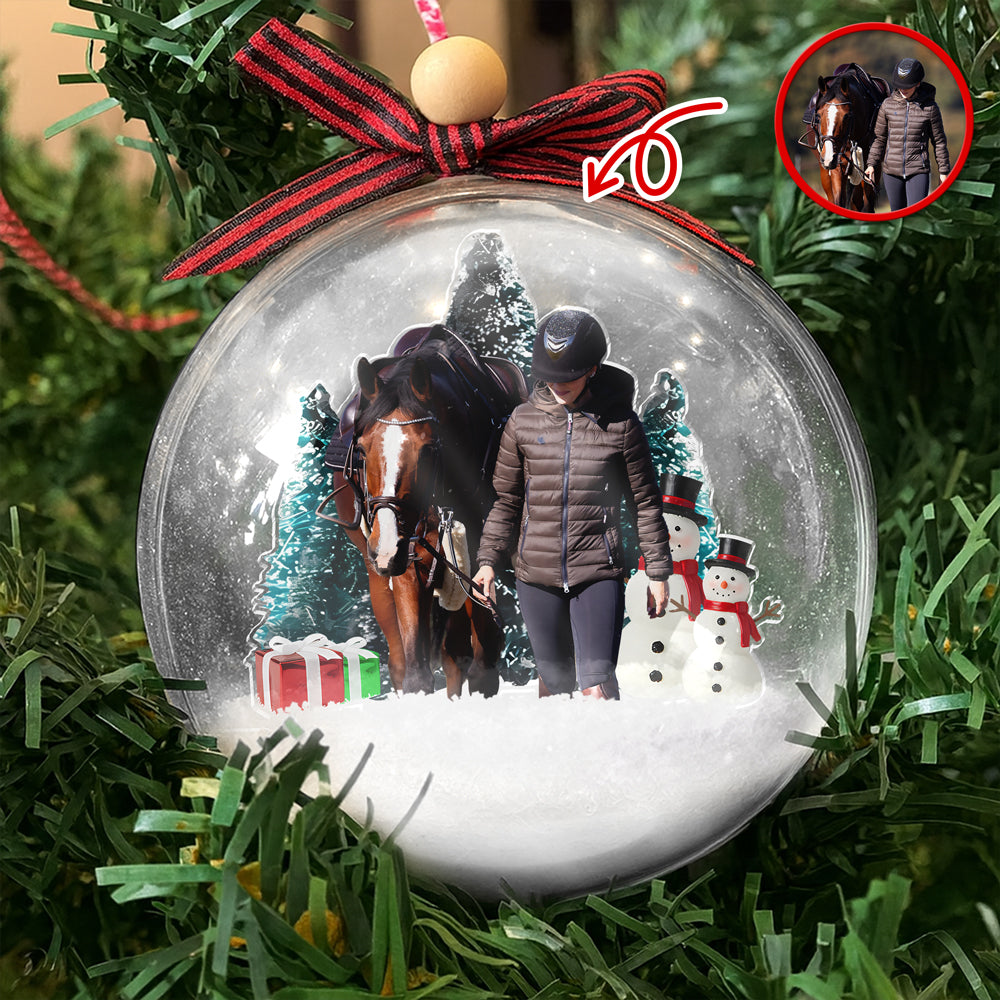 Custom Horse Photo - Personalized 3D Ball Ornament Christmas Gift For Family CH07 899792