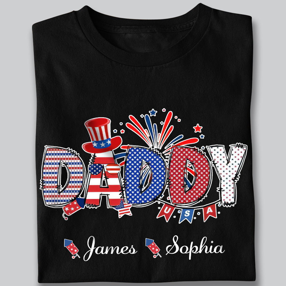 Custom Name Patriotic 4th of July Dark Shirt Gift For Family CH07 910560