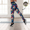 Custom Cat Face Photo With Colorful Christmas Lights Legging HO82 900478