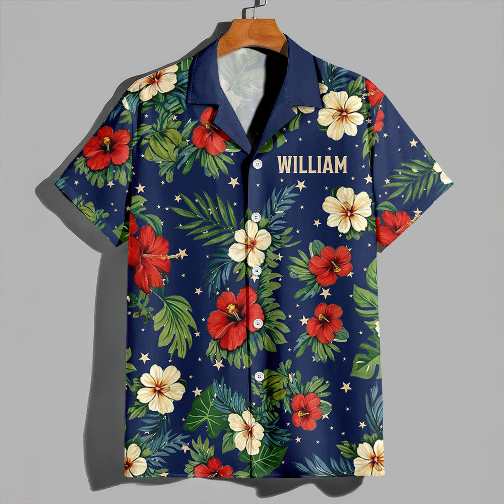 Custom Name Tropical Flower Hawaiian Shirt - Personalized Summer Beach Gift TH10 169431