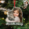 Custom Cute Cat Photo Memories 2025 Christmas Acrylic Ornament LM32 895989