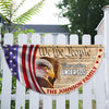 Personalized We The People, One Nation Under God, American Eagle Jesus Non-Pleated Fan Flag CH07 910564