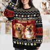 Custom Photo This Dog Mom Belongs To - Personalized Ugly Sweater For Dog Lovers HO82 900002