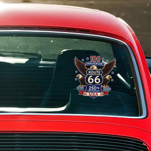 100 Years Of Route 66 And 250 Years Of USA Car Window Decal Sticker For Car Lover TH10 898439
