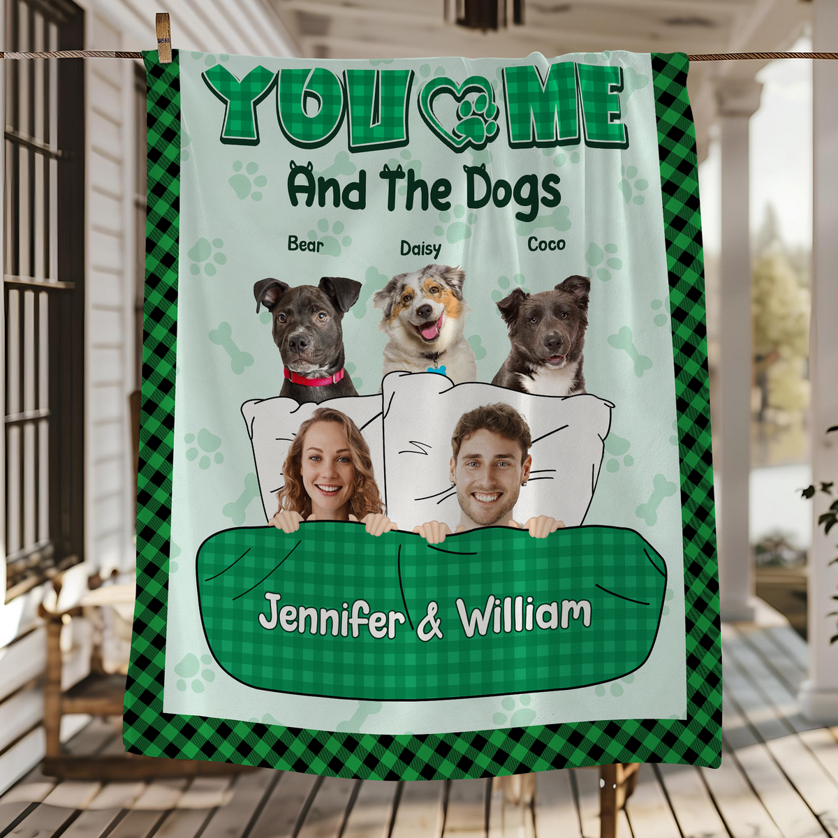 You And Me And The Pets - Custom Pet Photo Blanket For Dog And Cat Lovers CH07 896500