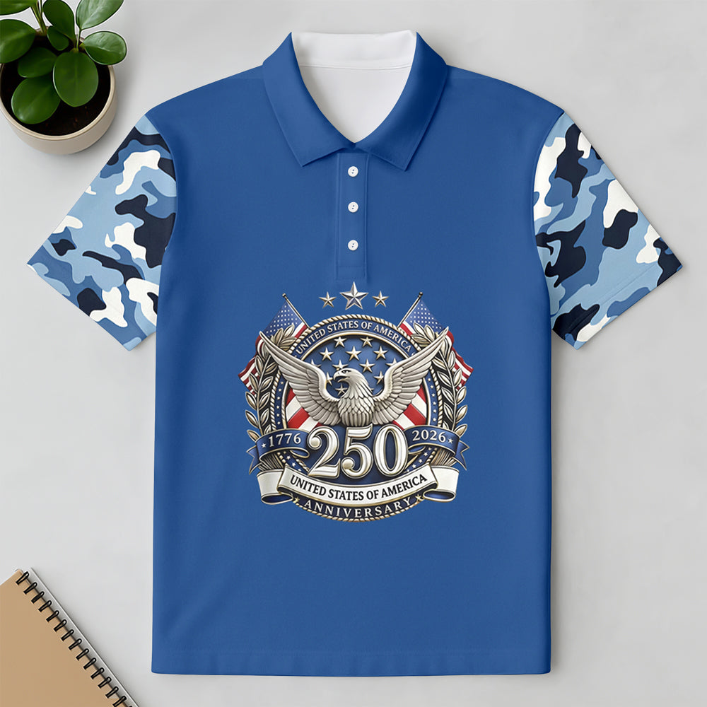 Personalized 250 Years Anniversary 1776-2026 Eagle Polo Shirt TH10 169421