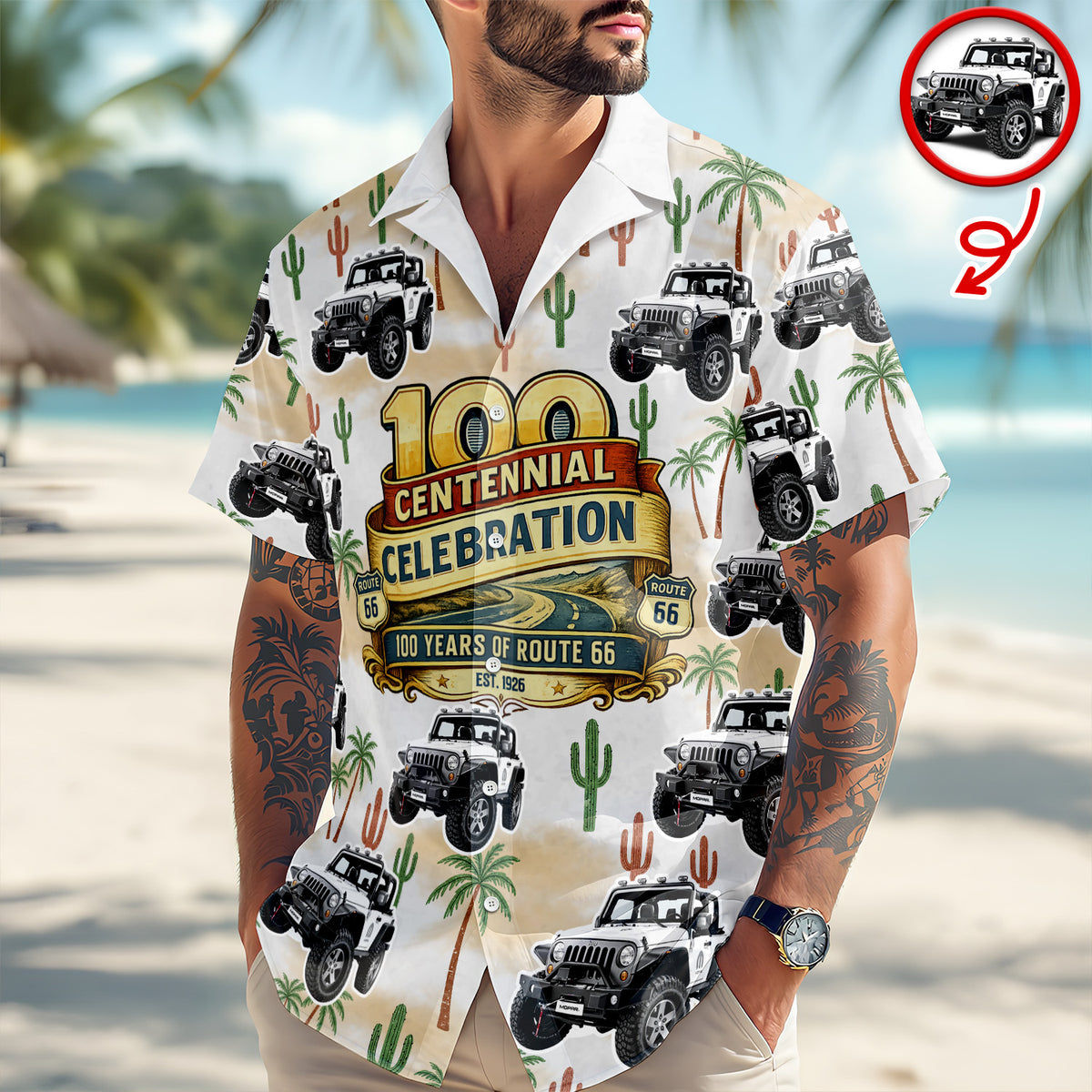 Custom Car Photo 100 Centenial Celebration 100 Years Of Route 66 Hawaii Shirt CH07 910828