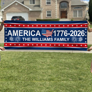 America 1776-2026 USA 250 Years Birthday Freedom American Map Patriotic Banner HA75 898782