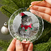 Custom Photo Forever Loved Christmas Glass Ornament Memorial Gift For Cat Lovers TH10 896405