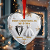 Our First Christmas Together Heart Glass Ornament Personalized Wedding Anniversary Christmas Ornament CH07 896944