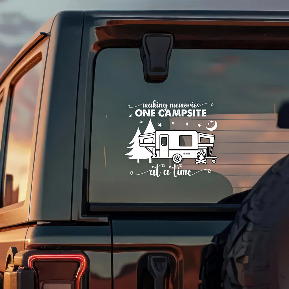 Personalized Happy Campers Camping Car Window Decal Sticker CH07 910368