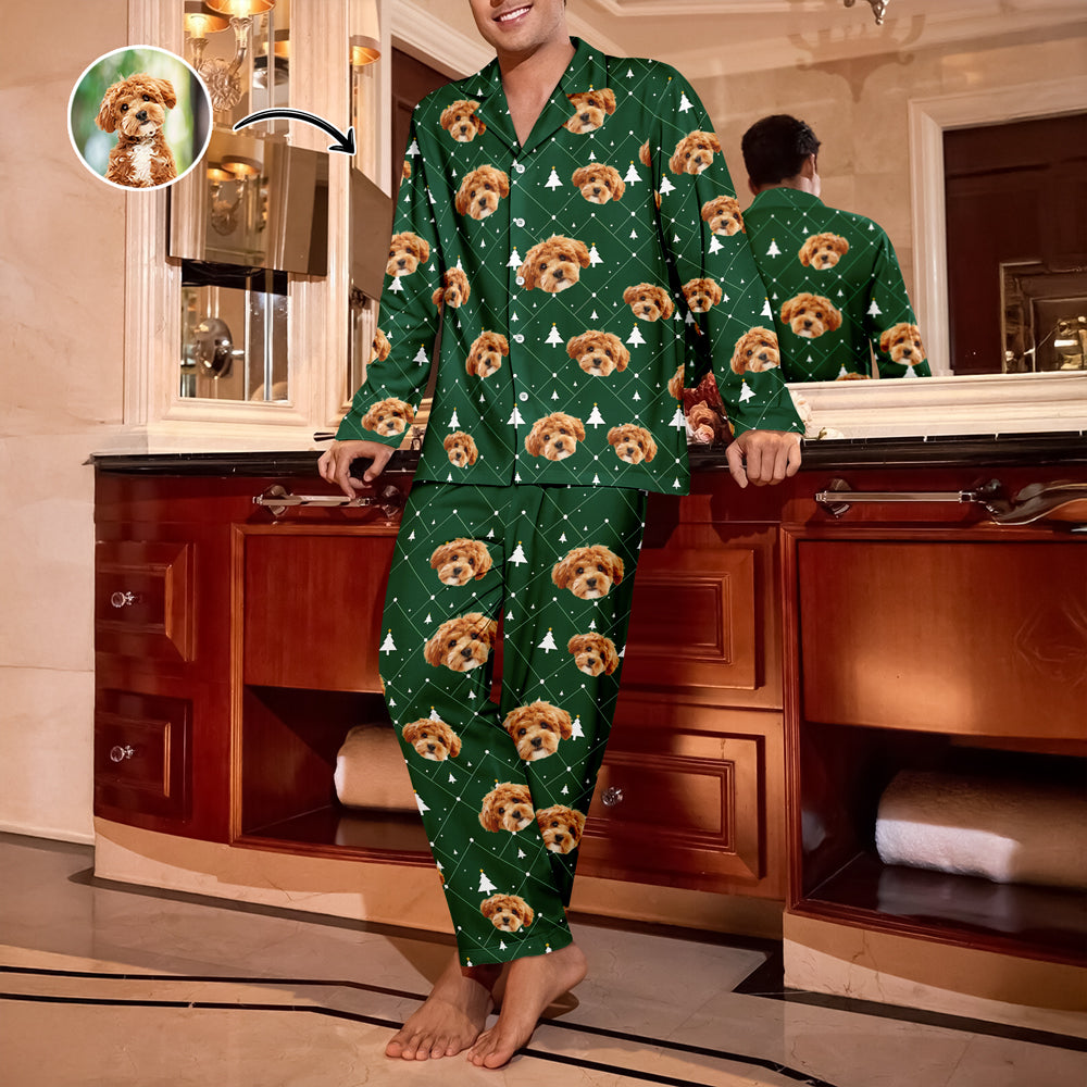 Custom Photo With Christmas Pattern - Personalized Pajamas Gift For Dog Lovers CH07 896298