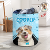 Custom Dog Photo Paws Off My Laundry - Personalized Laundry Basket CH07 896564