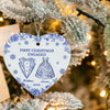 First Chirstmas As a Mr Mrs Personalized Heart Ceramic Ornament Christmas For Husband Wife CH07 899294