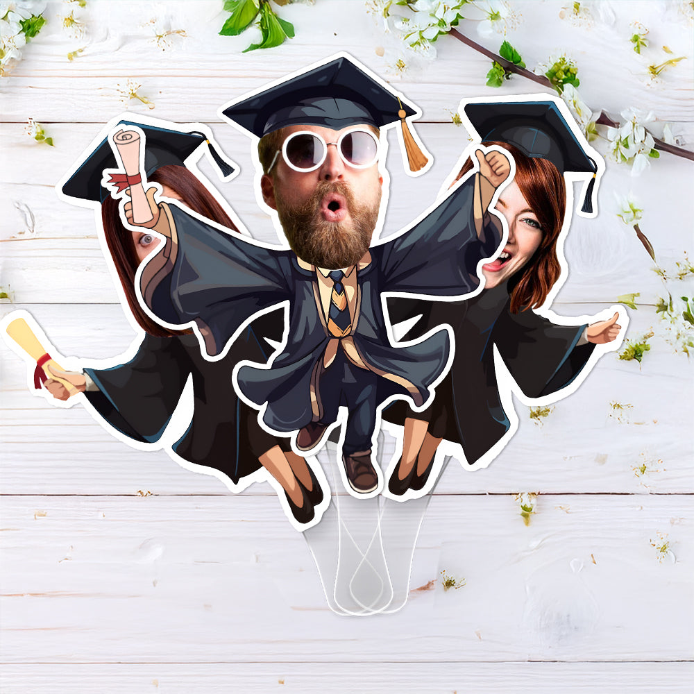 Custom Funny Face Graduation Class of 2026 Decoration Face Fan HO82 901922