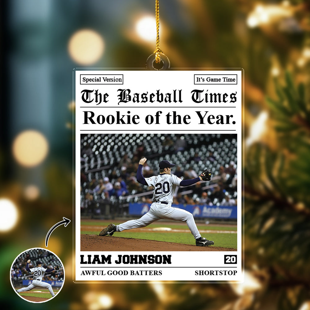 Custom Photo The Baseball Times Acrylic Ornament HA75 897212