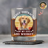 Custom Photo Easily Distracted By My Dog And Whiskey Print Whiskey Glass HA75 897958