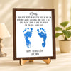 Personalized Footprints Sign 2-Layered Wooden Plaque With Stand, Happy Mother's Day TH10 169009