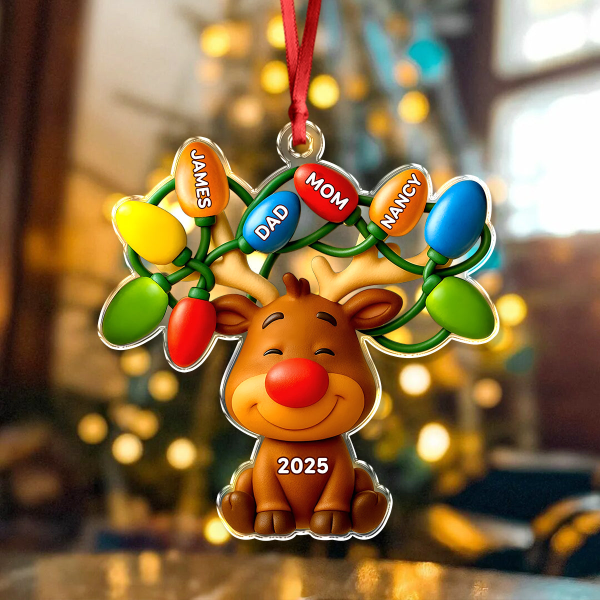 Personalized Our Reindeer Crew Acrylic Ornament For Christmas TH10 894937