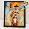 Custom Cute Dog Photo Colorful Background Picture Frame LM32 895127