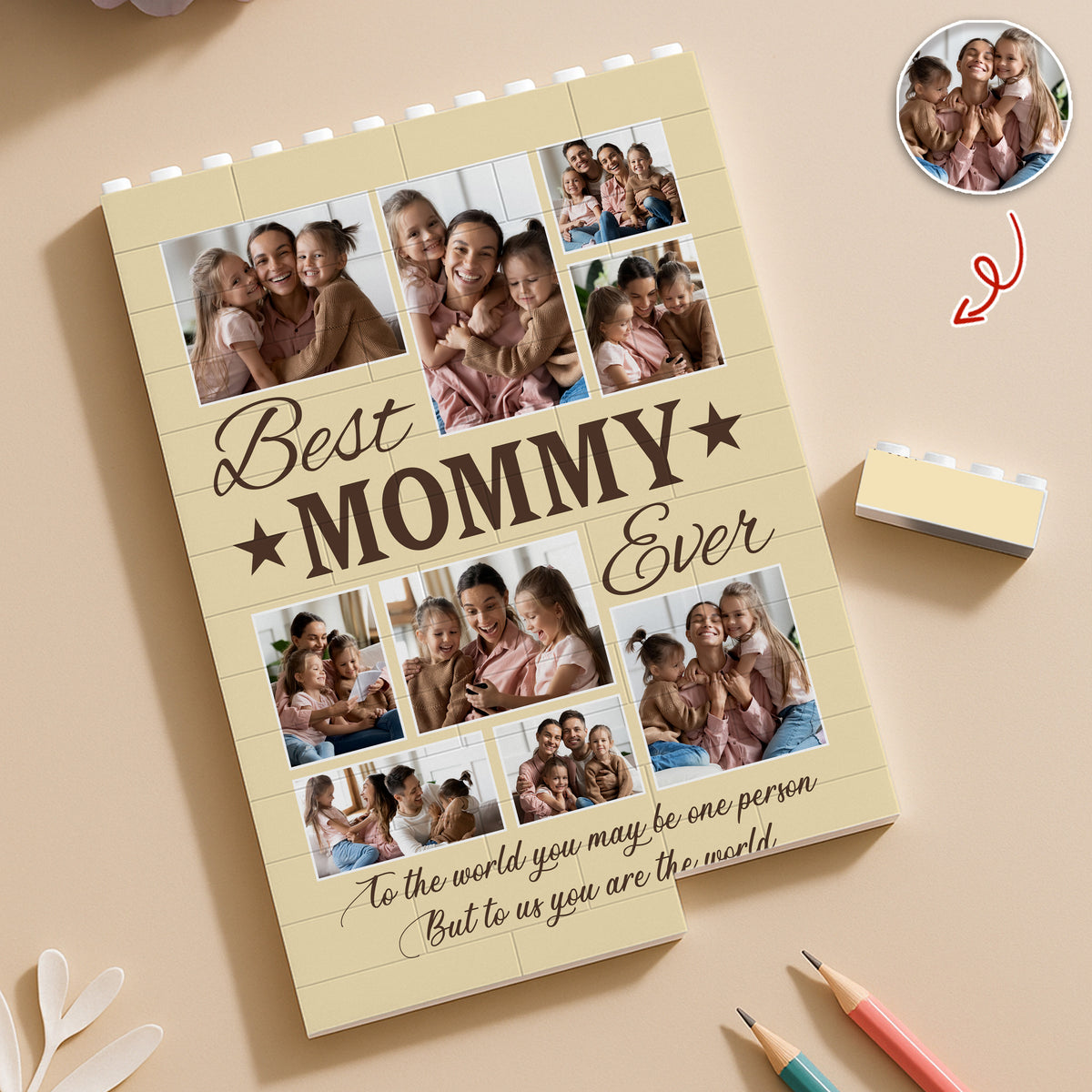 Custom Photo Best Mom Ever Building Brick Blocks Mother's Day Gift HA75 920650