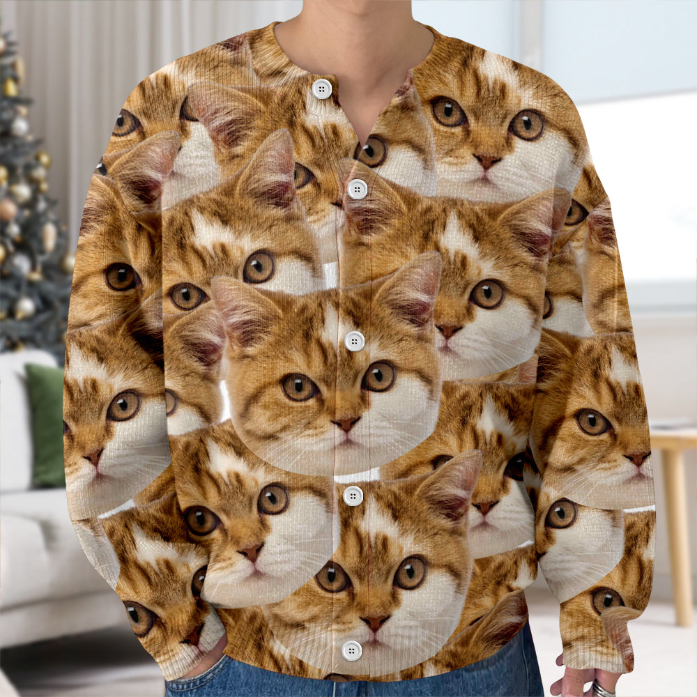 Custom Funny Cat Face Cardigan Gift For Cat Lovers CH07 899828