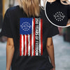 We the People T-Shirt, 250 Years of Freedom Betsy Ross Flag Back & Front Dark Shirt CH07 910528