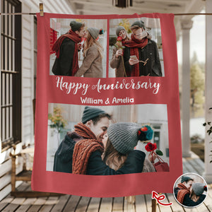 Custom Photo I Love You Forever Valentine Gift Blanket For Couple TH10 896861